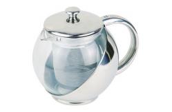 China Stainless Steel Tea Pot With Strainer 500ml supplier