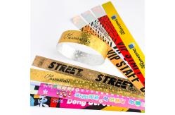 China Disposable Party Event Holographic Personalized Wristbands With Logo Text Printed supplier