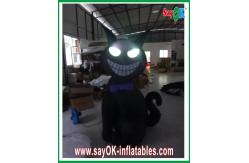 China 1m - 4m Inflatable Halloween Cat With Led-Lighting Bouncers Rentals supplier