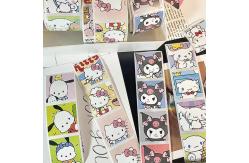 China Personalized Cartoon Adhesive Tear Resistant Seal Sticker Label with Custom 4c Offset Printing supplier