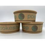 Lunch Printing PE Lined Snack Paper Bowls Custom logo biodegradable paper salad bowls for sale