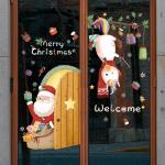 0.1mm Electrostatic Window Stickers Santa Claus Wall Stickers For Party for sale