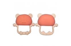China MHC soft silicone teether Rattles Cat BPA Free Silicone Baby Teether supplier