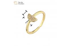 China Diamond Zircon Fruit 18K Gold Plated Ring Adjustable Opening Fancy Watermelon supplier