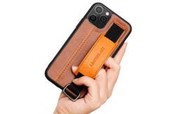 China iPhone 12 6.1 inch Leather Holder Cell Phone Case Stand Function supplier