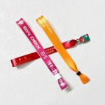 Supplier Woven Cloth Wristbands Festival Concert Promotion Event Ribbon Fabric With Various Designs