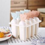 8 Cute Plastic Ice Cream Reusable Popsicle Mold Food Grade for sale