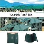 Green Glazed Modern Spanish Style Terracotta Interlocking Roof Tiles for sale
