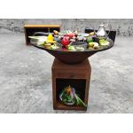 CE 10mm Steel BBQ Grill Corten Backyard Cooking Grills Wood Burning for sale