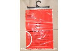China Customized Plastic Hook Bags , Press Stud Garment Plastic Bag supplier