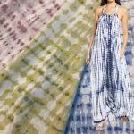 Customized Tye Dye Polyester Dress Fabrics 150cm Woven Print Fabric for sale