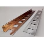 L Shaped Aluminium Extrusion Straight Edge Tile Trim With Holes 10mm Height