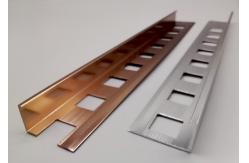 China L Shaped Aluminium Extrusion Straight Edge Tile Trim With Holes 10mm Height supplier