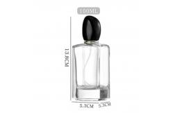 China Square Glass Perfume Bottle with 50ml 100ml Capacity and Distinctive Irregular-shaped Cap supplier