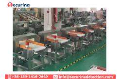 China Auto Industrial Metal Detector Conveyor Sound / Light Alarm Food Processing Inspection supplier