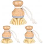 ODM Bamboo Kitchen Scrub Brush Set Fiber Palm Bristles ISO9001 for sale