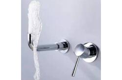 China Brass Modern Wall Mounted Single Handle Basin Mixer Lever Handle supplier