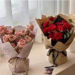 Waterproof Florist Wrapping Bouquet Packing Paper Love Letters Print Flower Wrapping Paper