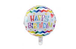 China Round Happy Birthday Letter Air Filled Foil Balloons 18 Inch Mylar Balloons supplier