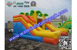 China Tropical Tree Inflatable Bouncy Castle / Childrens Commercial Jumping Castles supplier