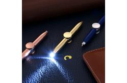 China Metal 3 In 1 Ballpoint Pen Multifunction LED Fidget Spinner Finger Gyro Rotating supplier