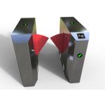 Pedestrian 27cm Flap Barrier Turnstile Infrared Sensor Anti Trap Voice Prompt for sale