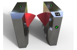 China Pedestrian 27cm Flap Barrier Turnstile Infrared Sensor Anti Trap Voice Prompt supplier