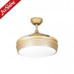 Transparent Hidden Blade Ceiling Fan with LED Light 1stshine Luxury European Design