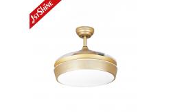 China Transparent Hidden Blade Ceiling Fan with LED Light 1stshine Luxury European Design supplier