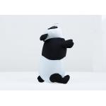 30CM White / Black Plush Toy Pillow Embrodiery Technic Eco Friendly