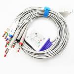 FD 10 leads EKG Monitor Leads And Cables , Banana 4.0 Electrode Snaps Medical EKG 3.6m Length for sale