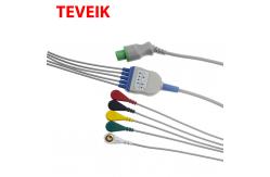 China IEC Round 12 Pin 10K Ohm 5 Leads Ecg Electrode Cable supplier
