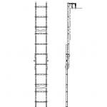 Anti-corrosive Marine Draft Ladder , Boat Boarding Ladders Surface Oxidated for sale