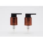 Bronze Glossy Closure 24mm Cosmetic Treatment Pumps With Matte PP Pump Head