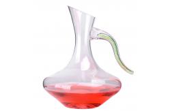 China Classical Design Round Wine Decanter , Hand Blown Lead Free Glass Decanter supplier