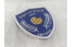 China Customized Exquisite Logo Design Full Embroidered On Fabric Patches For Clothing supplier