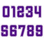 Durable Heat Transfer Numbers 0 - 9 Set For Football With Transparent PET Film for sale
