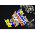 Shiny Silver Plating Custom Die Cast Medals , Soft Enamel Carnival Medal