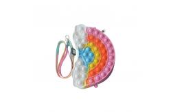 China Satchel Zipper Purse Silicone Bubble Toys Floating Rainbow Clouds supplier