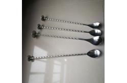 China Flat Teardrop Stainless Steel Bar Spoon Endurance Long Handle Drink Use supplier