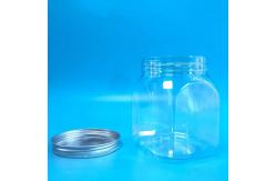 China Clear Rectangular 820ml Plastic Cookie Jars For Chocolate Snacks supplier