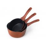 Die Casting Aluminium Solid Edge 18cm Aluminum Milk Pan for sale