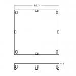 Plastic End Cap of of 80MM Maxima Square Profile,Octanorm Similar products for exhibition booth for sale