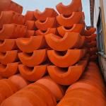 Yellow / Orange Polyethylene Floater With Nuts And Washers Connection for sale