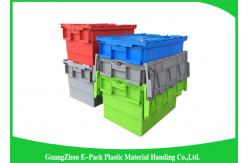 China Industrial Plastic Attached Lid Containers , 600*400mm Assorted Height supplier