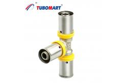China Pex Al Pex Gas System Press Pipe Fittings For Gas Pipe Connections supplier
