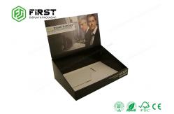 China Custom Made Portable 4C Offest Printing Cardboard Recycled Paper Counter Display Stand supplier