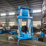 9.8m Vertical Material Handling Lifts 560kg Portable Hydraulic Ladder