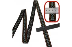 China Custom Brand Logo Ethnic Style Jacquard Ribbon Strap supplier