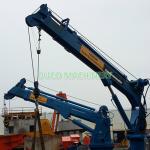 OUCO 10M Hydraulic 7T Ship Deck Telescopic Boom Crane for sale